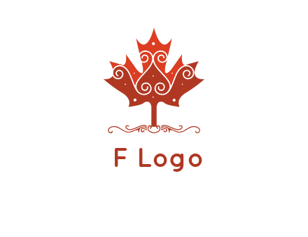 design on maple leaf logo