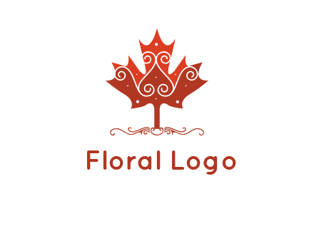 design on maple leaf logo