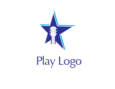 guitar head and star logo