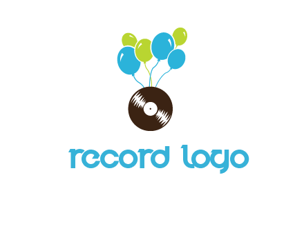 music disk and balloon vector