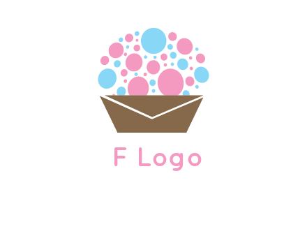 cupcake with envelope logo