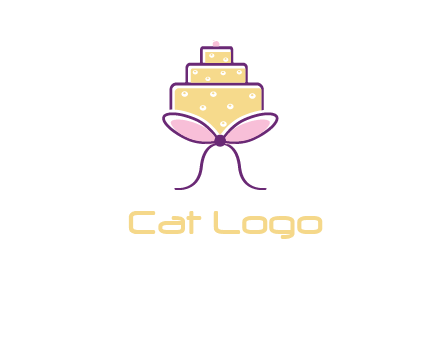 cake with bow logo