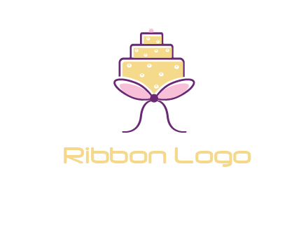 cake with bow logo