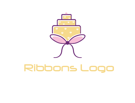 cake with bow logo