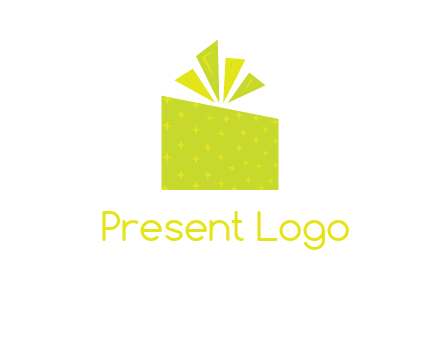 abstract gift box logo