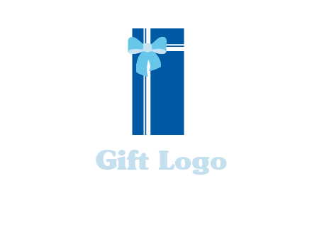 vertical gift box with ribbon icon