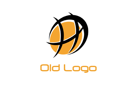 abstract basketball letter h logo