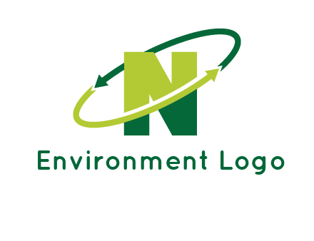 recycle letter N logo