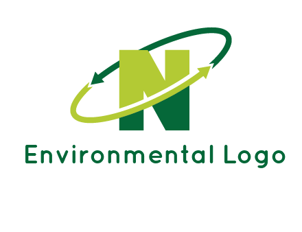 recycle letter N logo