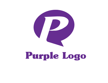 letter P speech bubble logo