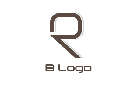 outline of letter r logo