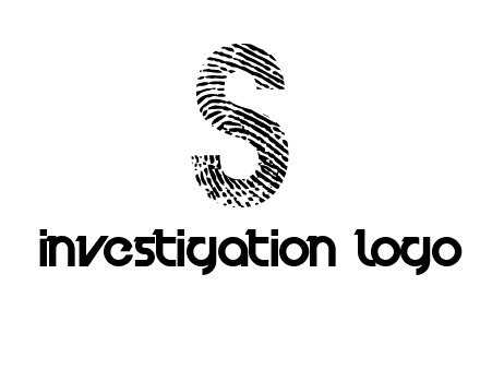 fingerprint letter s logo