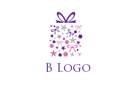 ribbons and stars gift box logo