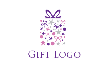 ribbons and stars gift box logo