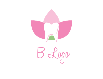 tooth in lotus flower dental logo