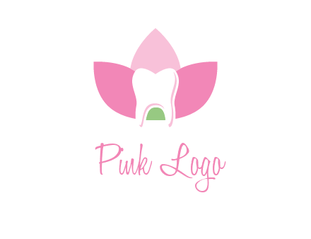 tooth in lotus flower dental logo