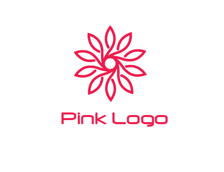 abstract daisy flower logo