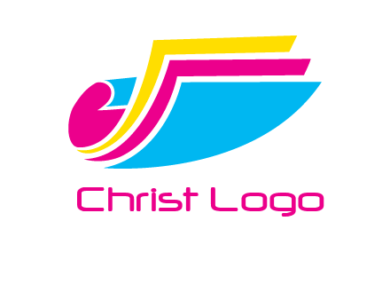 curvy colorful papers printing logo