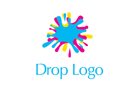 colorful splatter printing icon