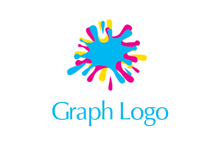 colorful splatter printing icon