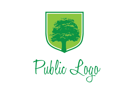 tree in colored shield logo