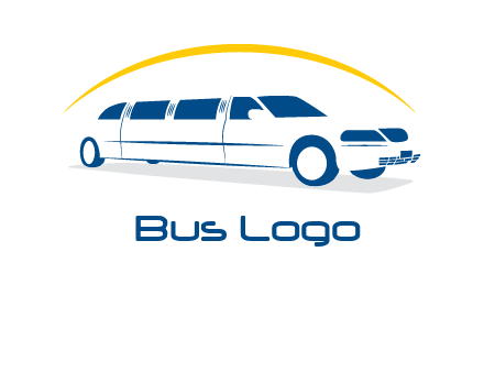 crescent and outline limousine car logo