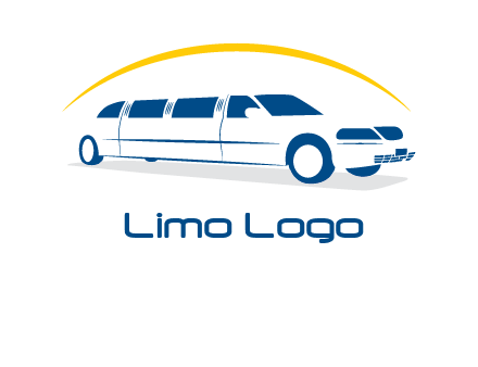 crescent and outline limousine car logo