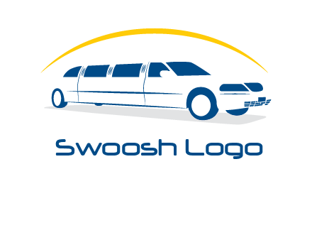 crescent and outline limousine car logo