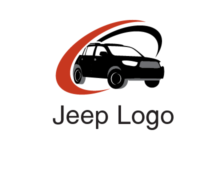 swoosh around SUV truck logo