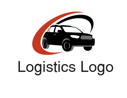 swoosh around SUV truck logo