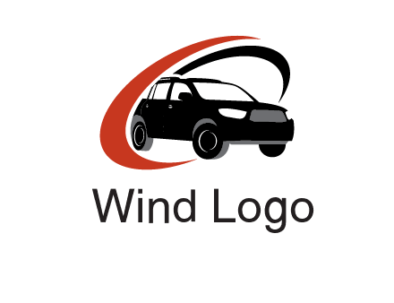 swoosh around SUV truck logo