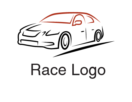 outline of sedan car logo