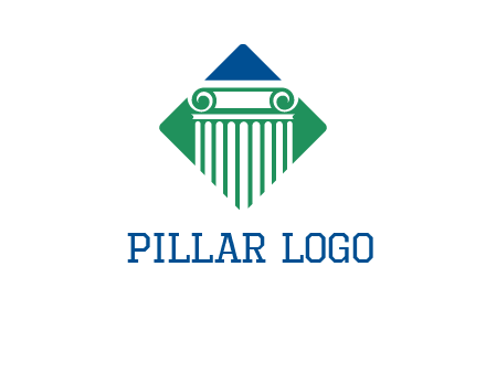 ornate pillar in square legal logo