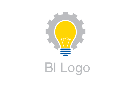 gear and bulb engineering icon