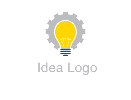 gear and bulb engineering icon