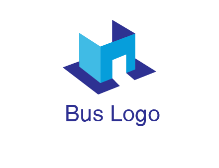 abstract box and door construction logo