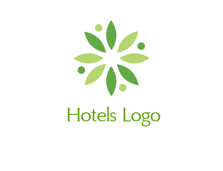 flower swoosh people employment logo