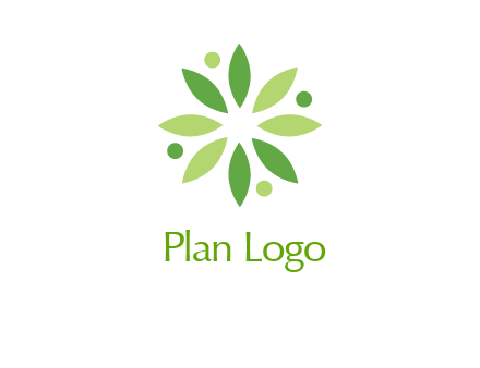 flower swoosh people employment logo