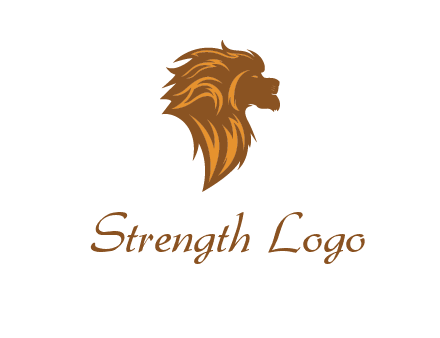 side profile lion head logo