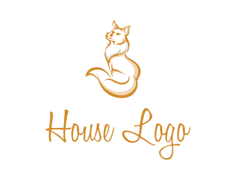 Persian cat pet logo