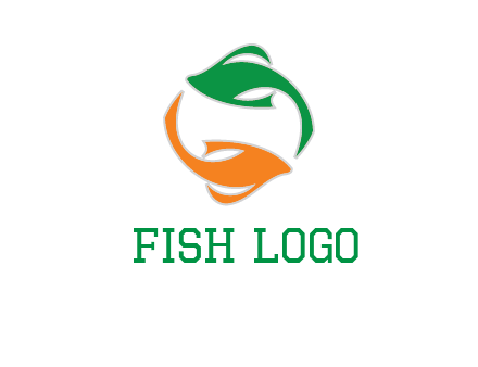 yin yang gold fish logo