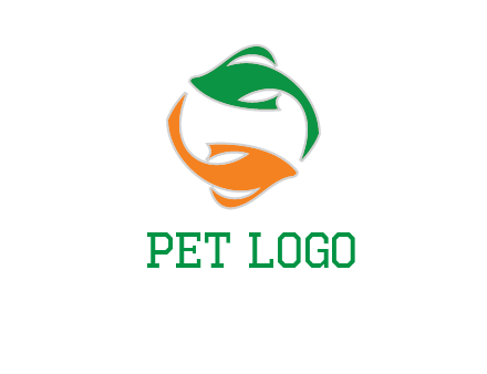 yin yang gold fish logo