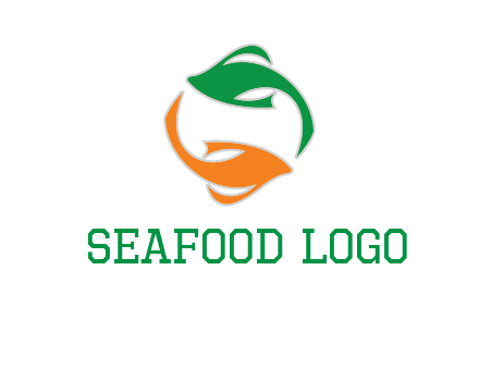 yin yang gold fish logo