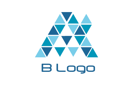 mosaic tiles in triangle structure construction logo