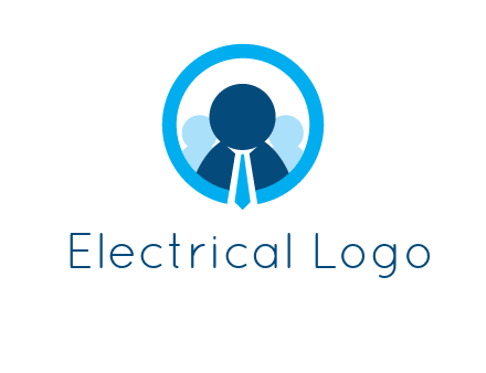 round figure man in circle logo