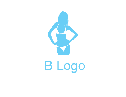 woman wearing bikini massage logo