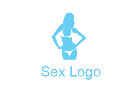 woman wearing bikini massage logo