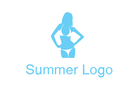 woman wearing bikini massage logo