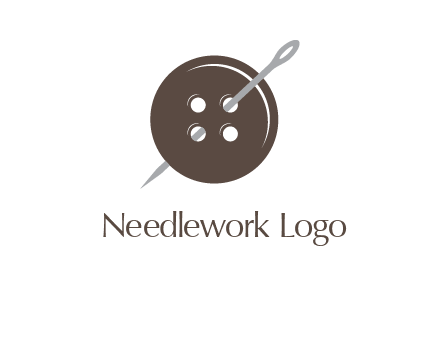 button and needle logo