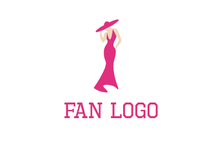 Beauty girl dress glamorous logo